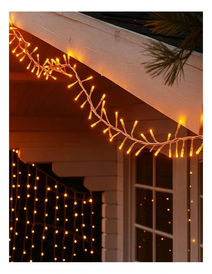 720 LED Cluster Light With Clear Cable - Amber image 2