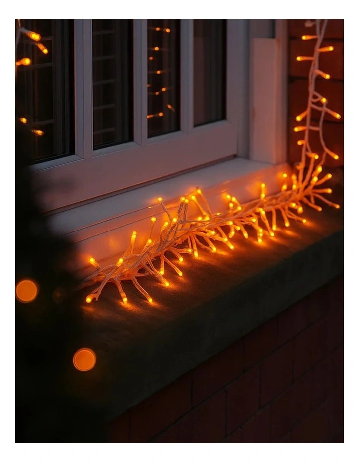 720 LED Cluster Light With Clear Cable - Amber image 4