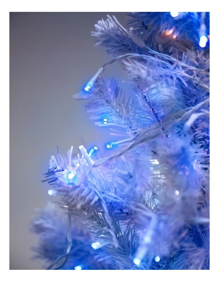 400 Sparkle LED Connectable String Light - White Cable - Blue White Flicker image 2