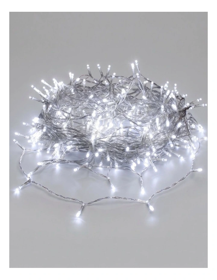 360 LED Fairy Light Chain - Clear Cable - Connectable - White image 1