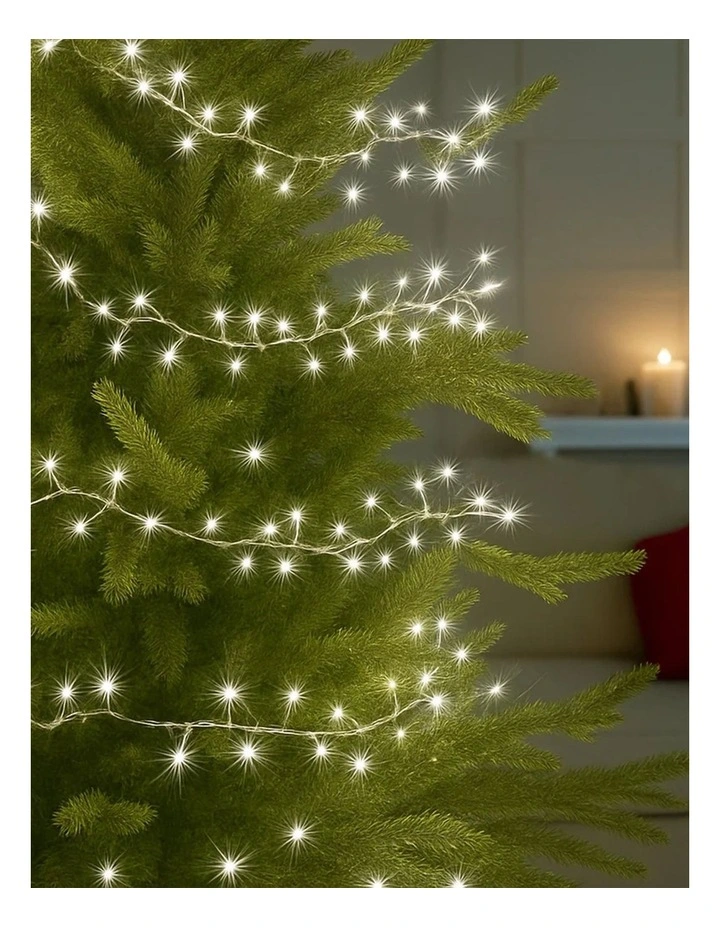 360 LED Fairy Light Chain - Clear Cable - Connectable - White image 3