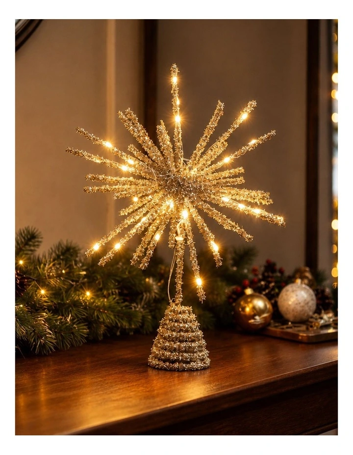 32cm Christmas Tree Top Gold image 3