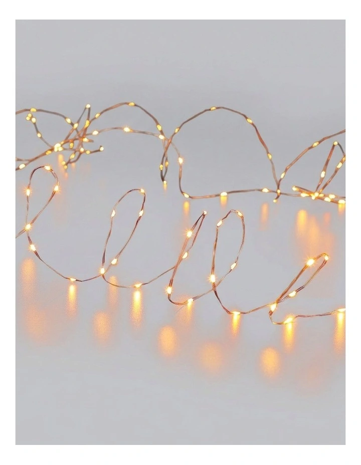 400 Micro LED light Amber Copper Wire image 1