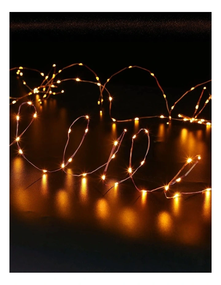 400 Micro LED light Amber Copper Wire image 2