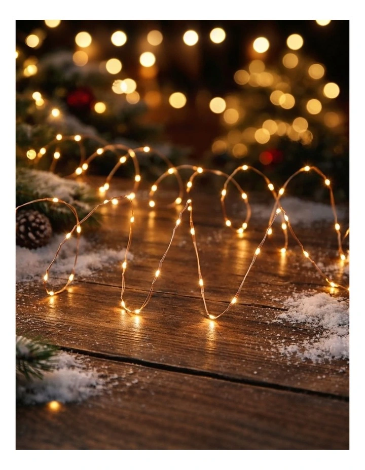 400 Micro LED light Amber Copper Wire image 3