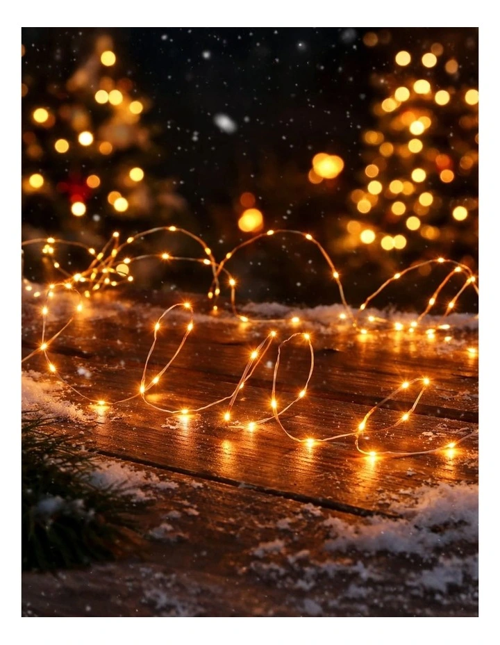 400 Micro LED light Amber Copper Wire image 4