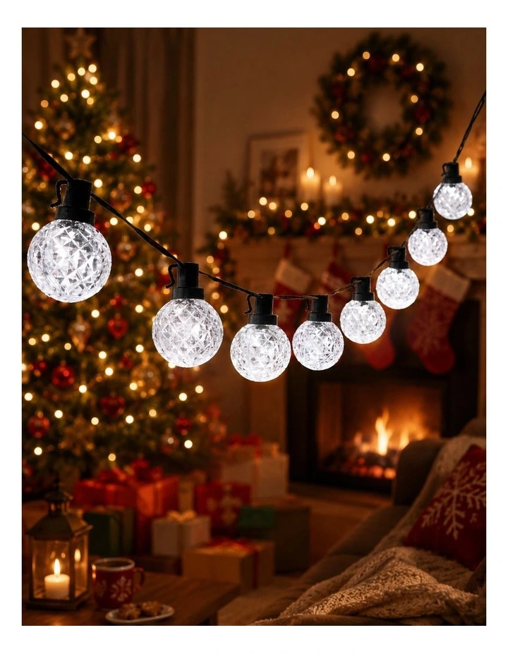 40LED Globe String Light White image 3