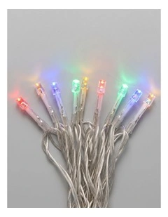 Battery Operated 30 LED String Light Clear Cable Multicolour