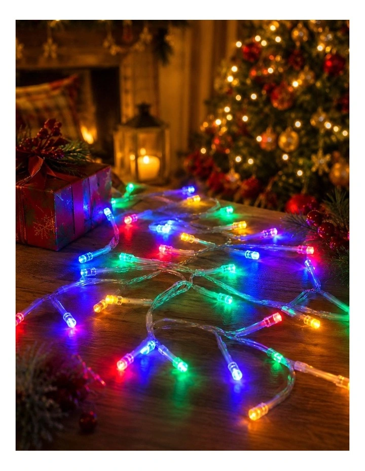 Battery Operated 30 LED String Light Clear Cable Multicolour image 2