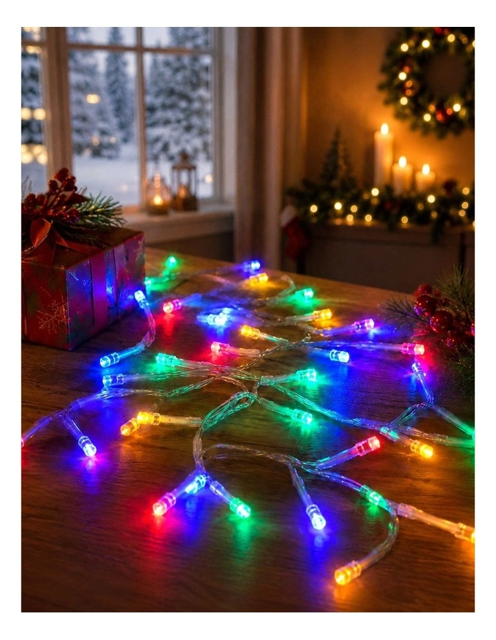 Battery Operated 30 LED String Light Clear Cable Multicolour image 3