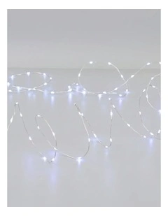 400 Micro LED light White   Silver Wire