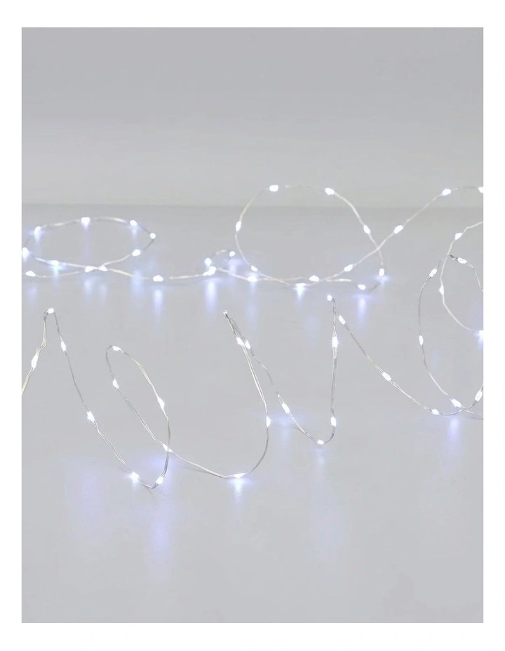 400 Micro LED light White Silver Wire image 1