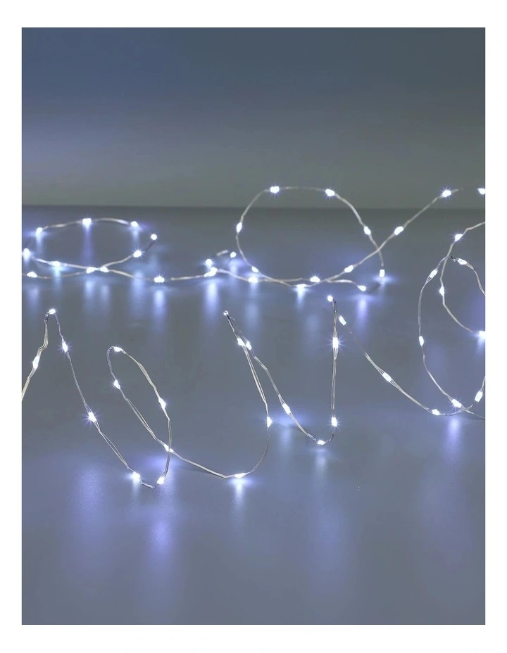 400 Micro LED light White Silver Wire image 2