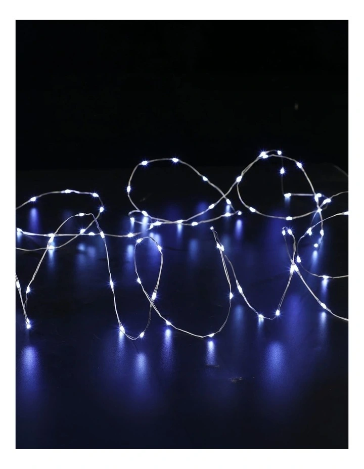 400 Micro LED light White Silver Wire image 3