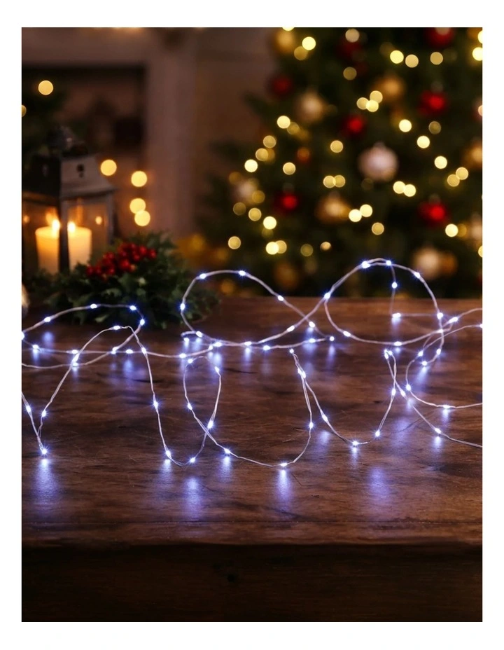 400 Micro LED light White Silver Wire image 4