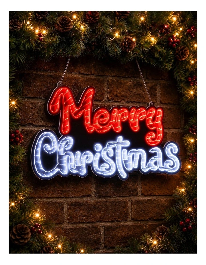 40X25CM Hanging Infinity Merry Christmas image 2