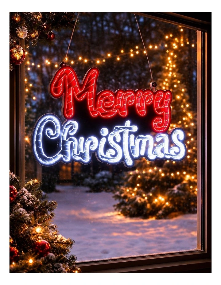 40X25CM Hanging Infinity Merry Christmas image 3