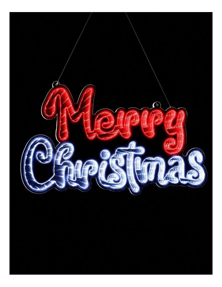 40X25CM Hanging Infinity Merry Christmas image 4