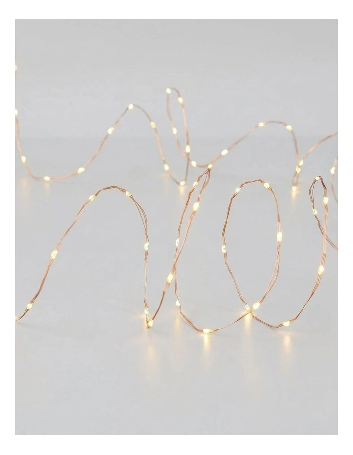 400 Micro LED light Warm White Copper Wire image 1