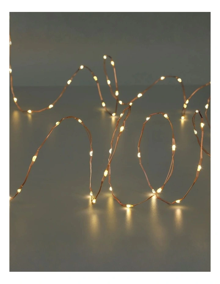400 Micro LED light Warm White Copper Wire image 2
