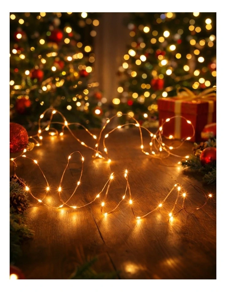 400 Micro LED light Warm White Copper Wire image 4