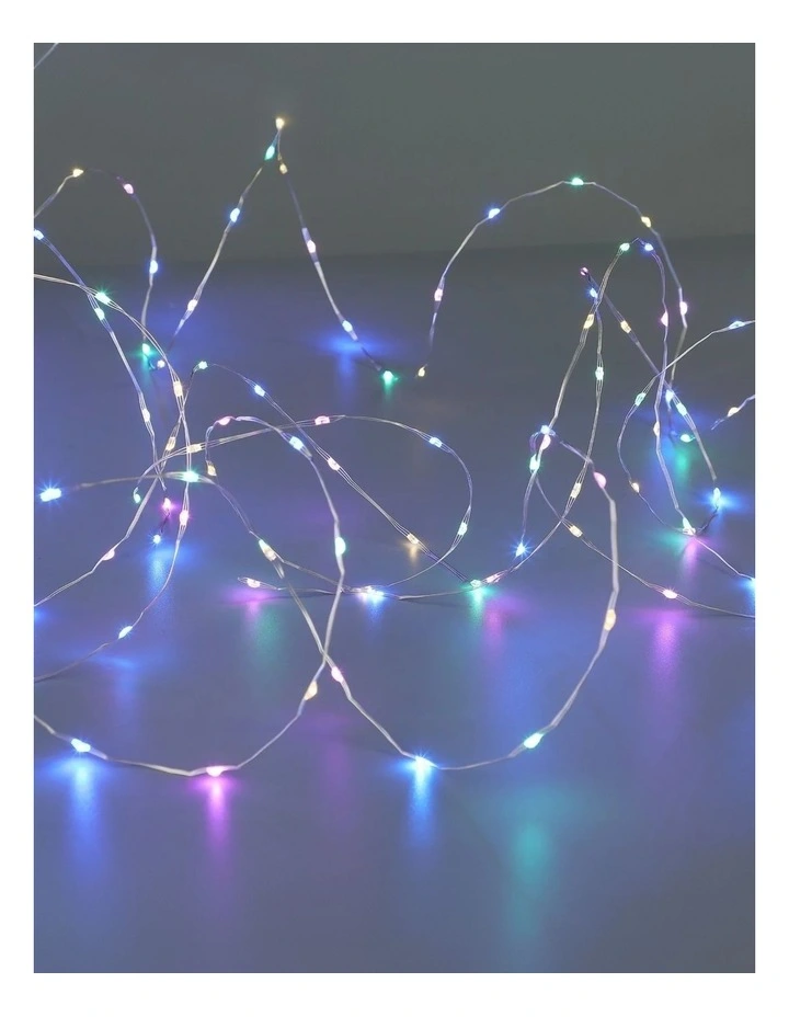 400 Micro LED light Candy Colour Silver Wire image 2