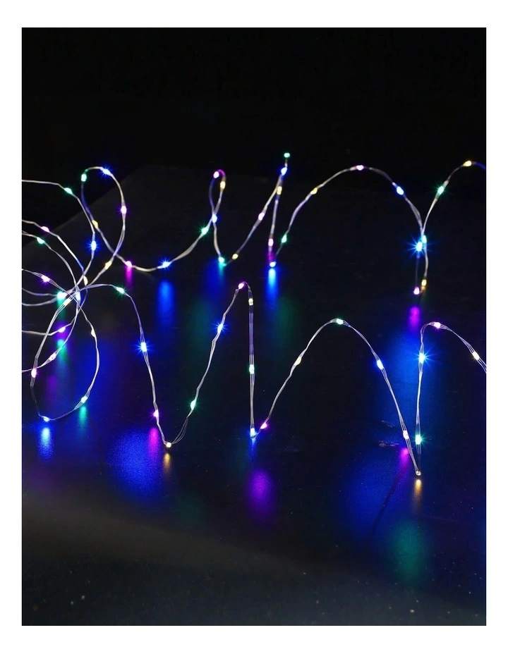 400 Micro LED light Candy Colour Silver Wire image 3