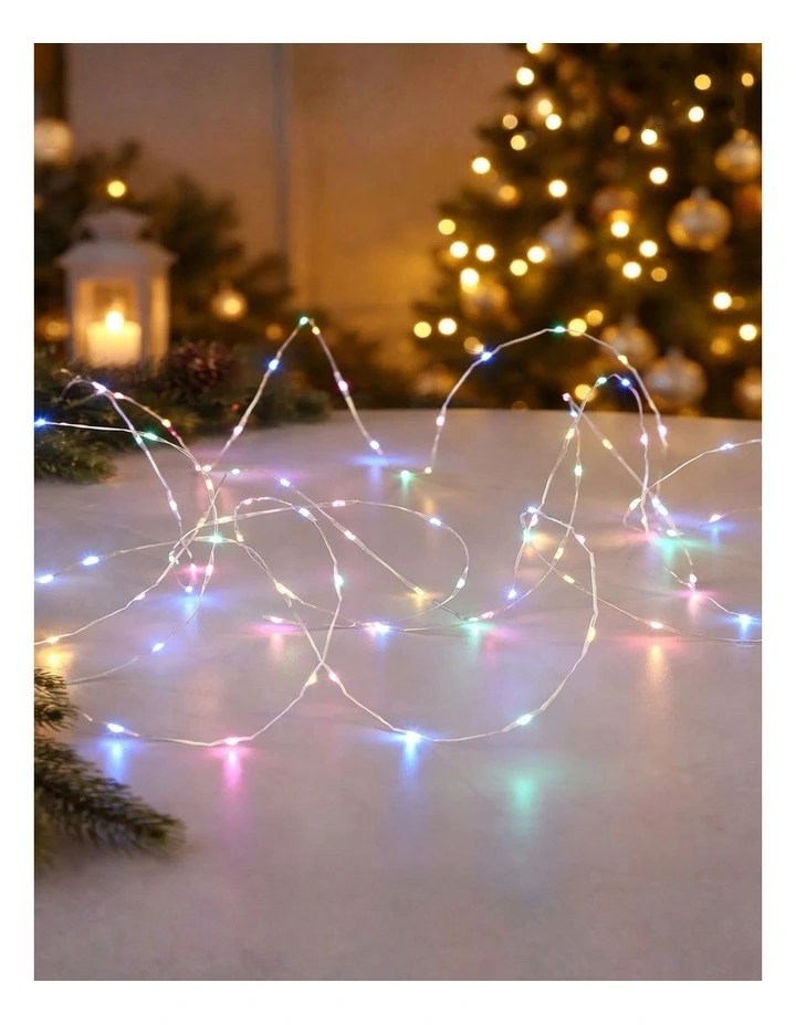 400 Micro LED light Candy Colour Silver Wire image 4