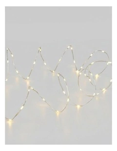 400 Micro LED light Warm White   Silver Wire