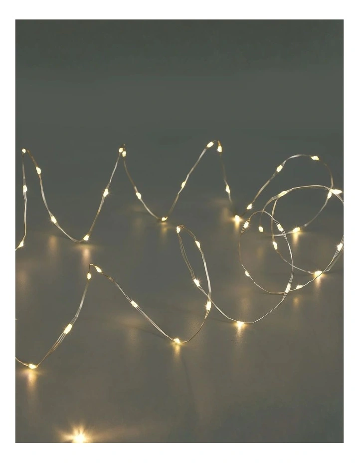 400 Micro LED light Warm White Silver Wire image 4