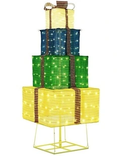 Tinseltown 3D Christmas Light LED 142cm Gift Boxes Xmas Decor 8 Effects