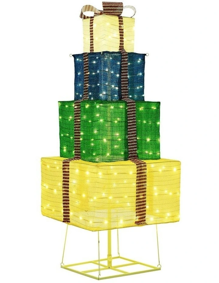 Tinseltown 3D Christmas Light LED 142cm Gift Boxes Xmas Decor 8 Effects image 1