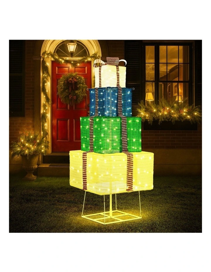 Tinseltown 3D Christmas Light LED 142cm Gift Boxes Xmas Decor 8 Effects image 4