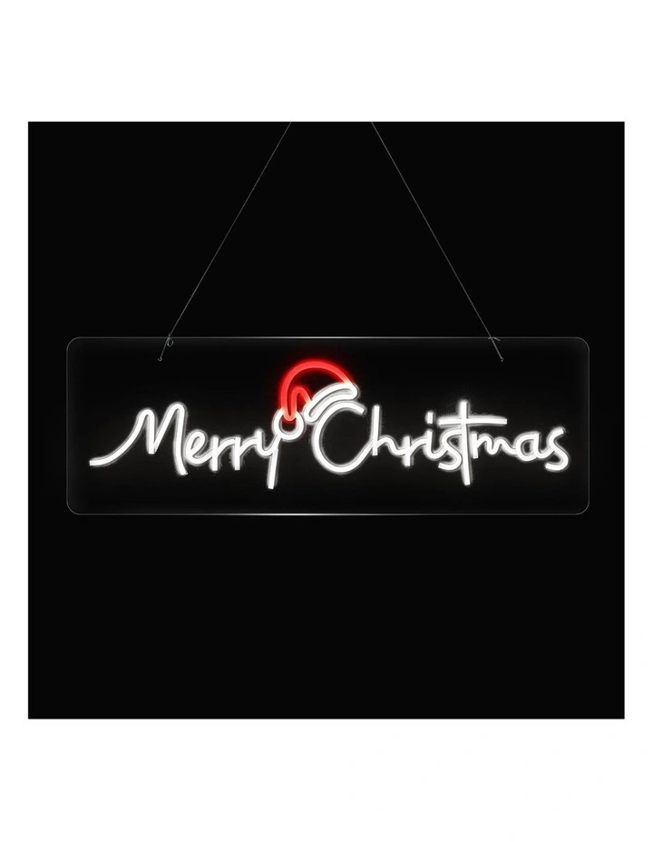 Tinseltown Merry Christmas Sign Light LED Motif Rope Lights 76cm Xmas Decor image 2