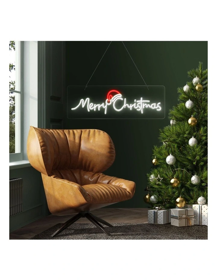Tinseltown Merry Christmas Sign Light LED Motif Rope Lights 76cm Xmas Decor image 5