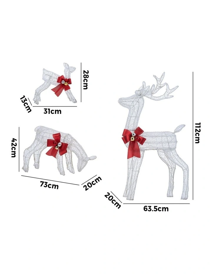Tinseltown Christmas Lights LED 3PCS Reindeer Family Xmas Decor Indoor Outdoor image 3