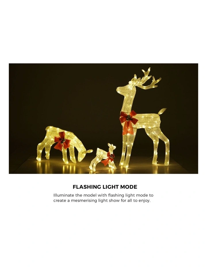 Tinseltown Christmas Lights LED 3PCS Reindeer Family Xmas Decor Indoor Outdoor image 6