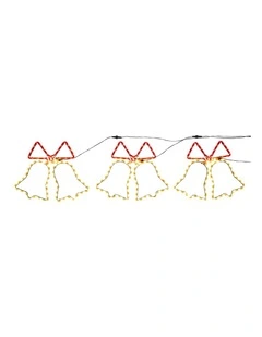 Tinseltown Christmas Light 3PCS Jingle Bell Set LED Motif Lights Xmas Decor