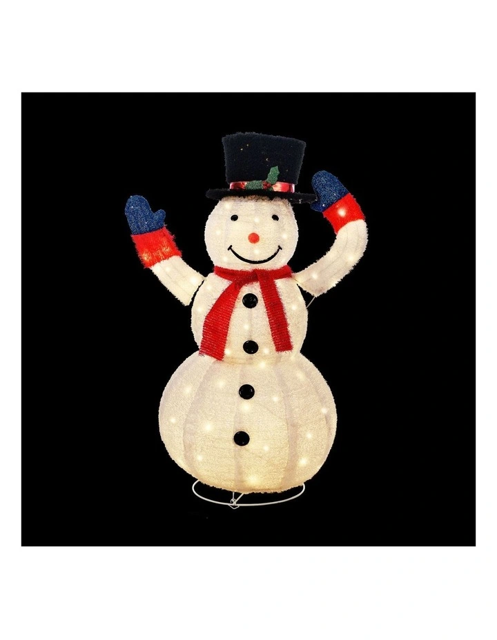Tinseltown 3D Christmas Snowman Light LED 127cm Xmas Decor Festive Display image 2