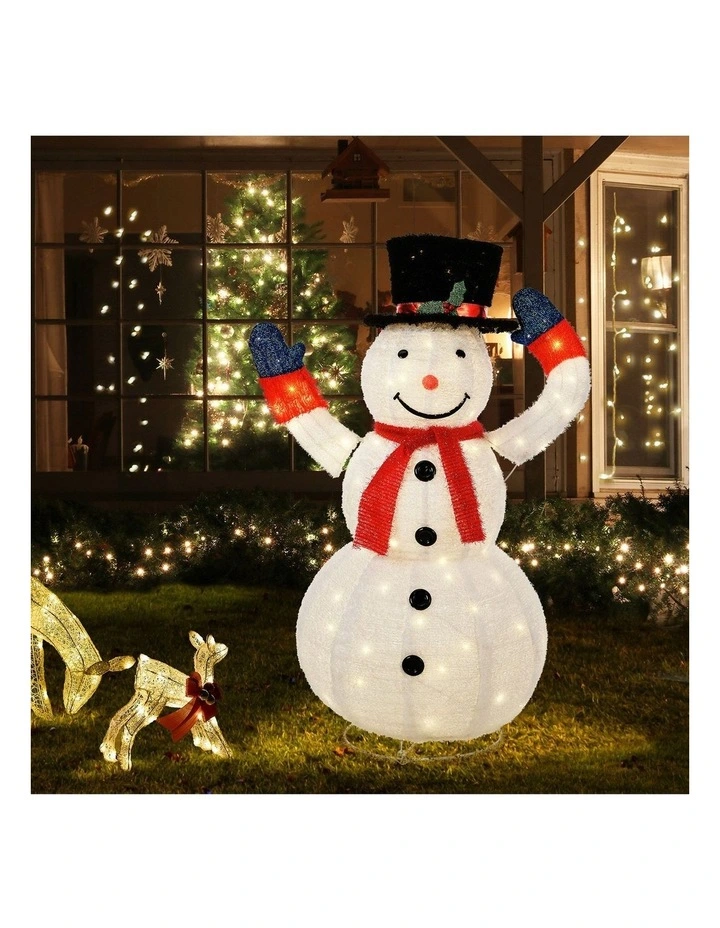 Tinseltown 3D Christmas Snowman Light LED 127cm Xmas Decor Festive Display image 4