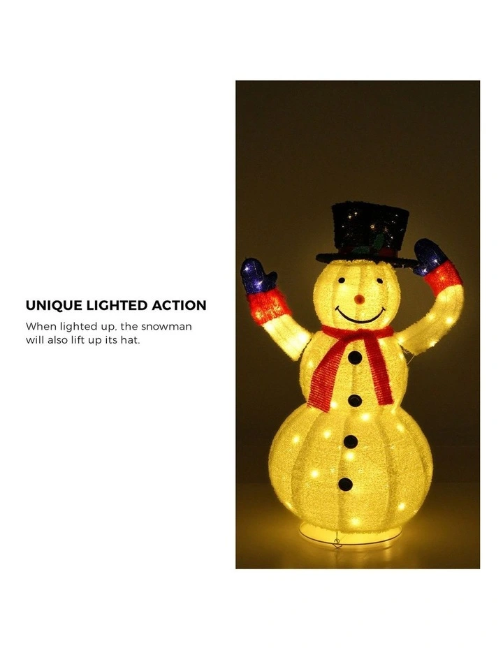 Tinseltown 3D Christmas Snowman Light LED 127cm Xmas Decor Festive Display image 6