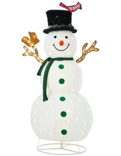 Tinseltown 3D Christmas LED Lights 1.63M Snowman Xmas Outdoor Decor Metal Frame