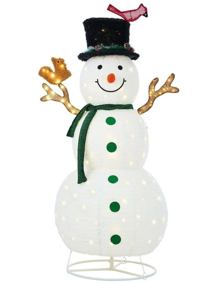 Tinseltown 3D Christmas LED Lights 1.63M Snowman Xmas Outdoor Decor Metal Frame image 1