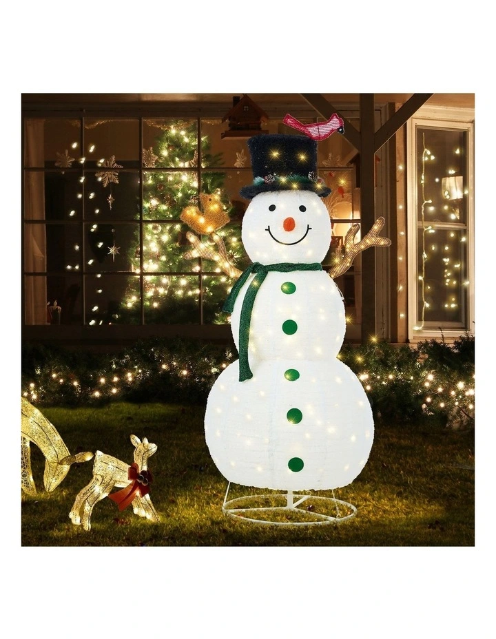 Tinseltown 3D Christmas LED Lights 1.63M Snowman Xmas Outdoor Decor Metal Frame image 4