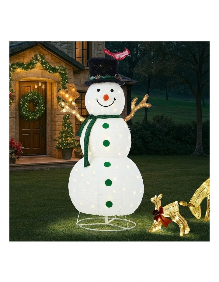 Tinseltown 3D Christmas LED Lights 1.63M Snowman Xmas Outdoor Decor Metal Frame image 5