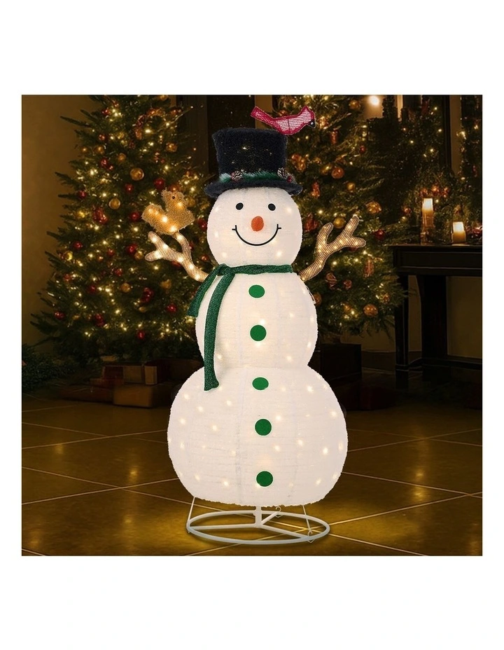 Tinseltown 3D Christmas LED Lights 1.63M Snowman Xmas Outdoor Decor Metal Frame image 6