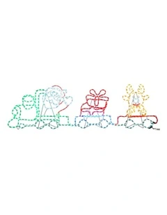 Tinseltown Christmas Light LED Motif Lights Santa Train 196cm Xmas Decor Display