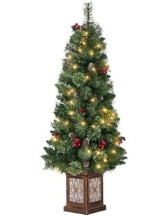 Tinseltown LED Christmas Tree 1.2M 8 Flash Modes Battery Powered Green
