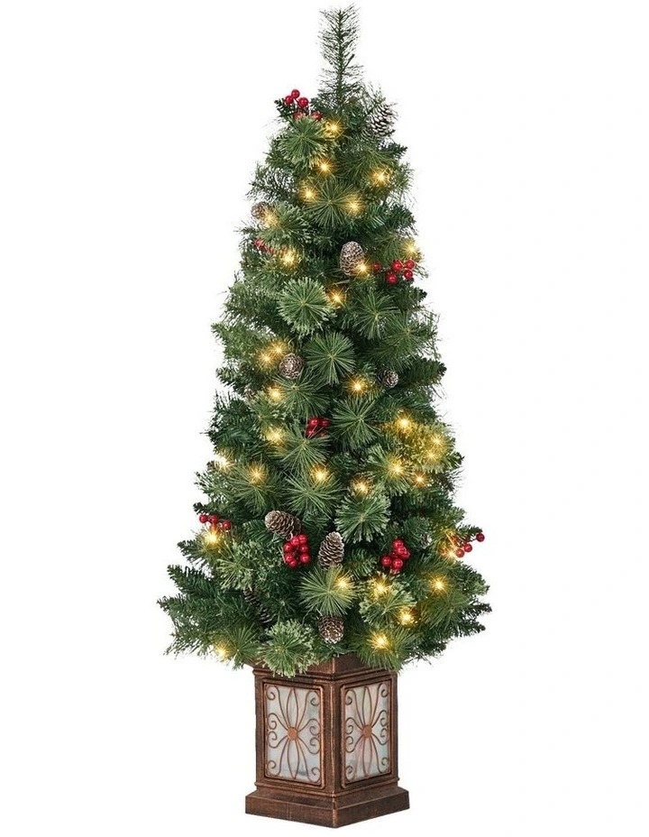 Tinseltown LED Christmas Tree 1.2M 8 Flash Modes Battery Powered Green image 1