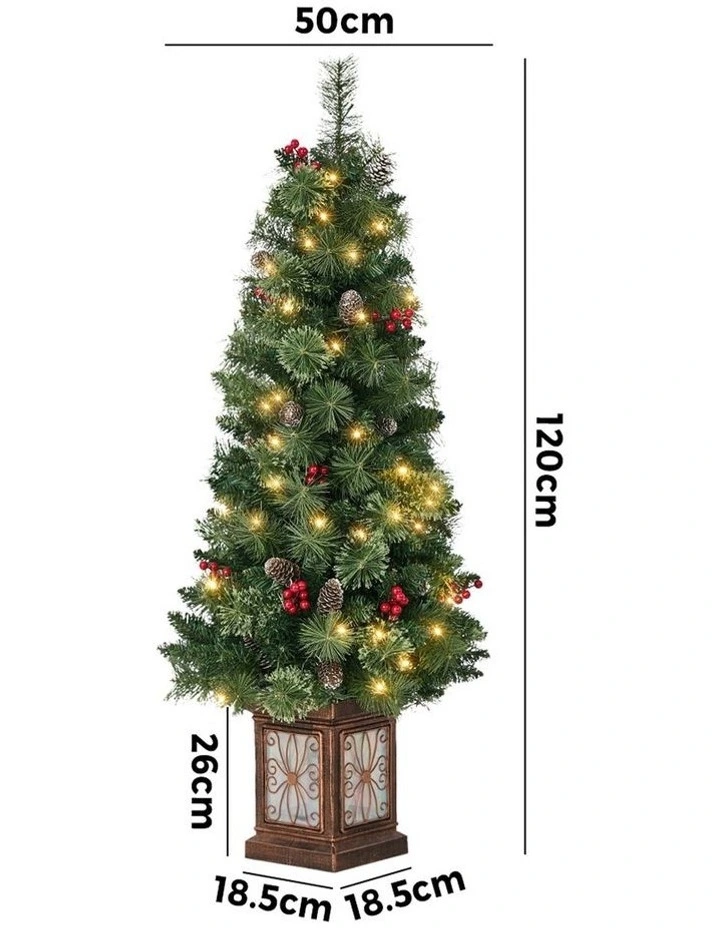 Tinseltown LED Christmas Tree 1.2M 8 Flash Modes Battery Powered Green image 3